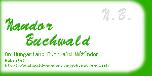 nandor buchwald business card